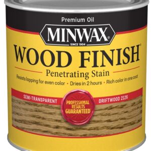 Minwax Wood Finish 221264444 Wood Stain, Driftwood, Liquid, 0.5 pt, Can