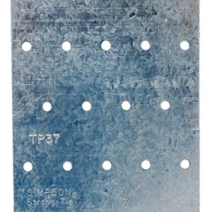 Simpson Strong-Tie TP TP37 Tie Plate, 7 in L, 3-1/8 in W, 0.035 in Thick, Steel, Galvanized