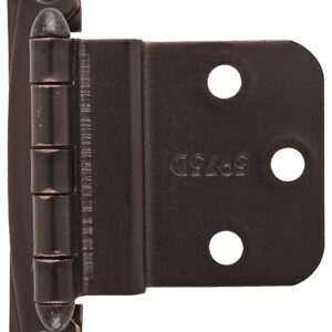 Amerock BPR3417ORB Hinge, 3/8 in Inset, Oil-Rubbed Bronze, 2-3/4 in L x 2 in W, Non-Self Closing Hinge