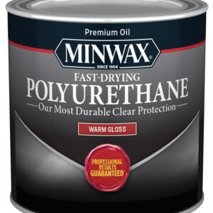 Minwax 230004444 Polyurethane, Oil Base, Clear, Gloss, Liquid, 0.5 pt Can, 0.87 Specific Gravity