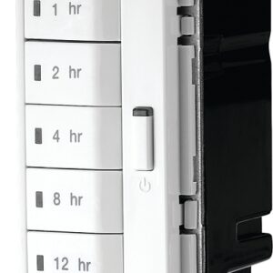Eaton Wiring Devices PT18H-W-K Hour Timer, 15 A, 120 V, 1800 W, 1, 2, 4, 8, 12 hr Off Time Setting, White