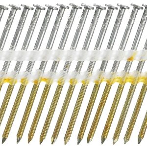 Senco HL27ASBS Collated Nail, 3 in L, Steel, Galvanized, Full Round Head, Ring Shank