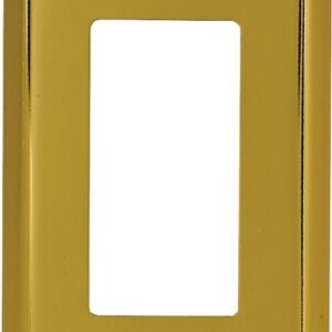 Amerelle 163RBR Wallplate, Traditional, 4-15/16 in L, 2-7/8 in W, 1-Gang, Steel, Polished Brass