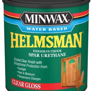 Minwax Helmsman 630500444 Spar Varnish, Gloss, Crystal Clear, Liquid, 1 qt, Can