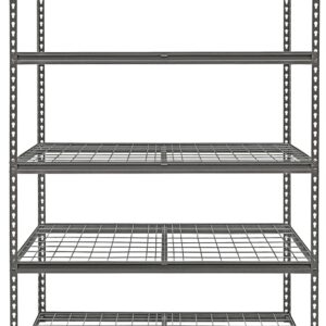 ProSource 310-ORG2505M Boltless Shelving Unit with Wire Decking, 5000 lb, 5-Shelf, 48 in OAW, 24 in OAD, 72 in OAH