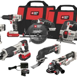 Porter-Cable PCCK619L8 Combination Tool Kit, Battery Included, 1.5, 4 Ah, 20 V, Lithium-Ion