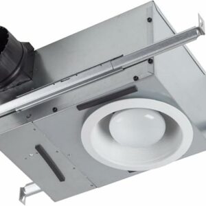 Broan 744 Bath Fan with Light, 1.2 A, 120 V, 70 cfm Air, 1.5 sones, LED Lamp, 4 in Duct