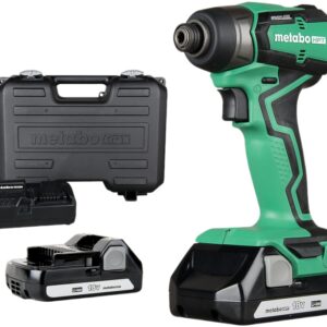 Metabo HPT WH18DDXM Impact Driver Kit, Battery Included, 18 V, 1.5 Ah, 1/4 in Drive, Hex Drive, 4000 bpm IPM