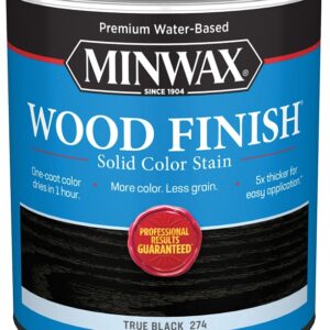 Minwax 108510000 Wood Stain, Solid Stain, True Black, Liquid, 32 fl-oz