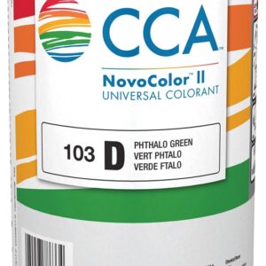 CCA NovoColor II Series 076.008821N.005 Universal Colorant, Phthalo Green, Liquid, 1 qt