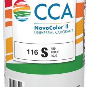 CCA NovoColor II Series 076.008847N.005 Universal Colorant, Fast Red, Liquid, 1 qt
