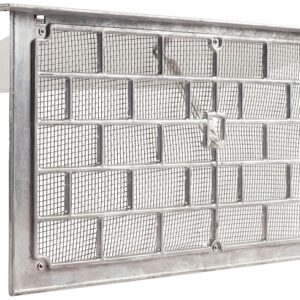 Master Flow LW1L Foundation Vent, 16 in W, 8 in H, 50 sq-in Net Free Ventilating Area, Aluminum