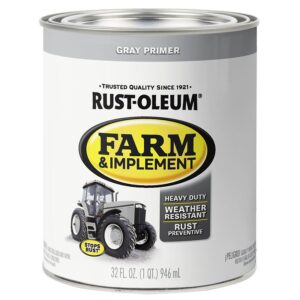 Specialty 280106 Farm Equipment Paint, Oil Base, Gloss Sheen, Gray Primer, 1 qt, 130 sq-ft/qt Coverage Area