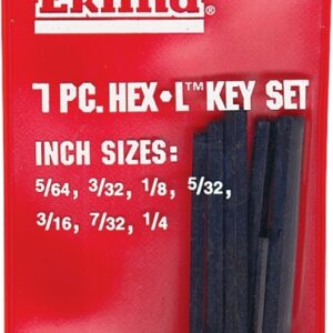 Eklind 69207 Hex Key Set, Includes: 5/64 to 1/4 in Keys, 7-Piece, Steel
