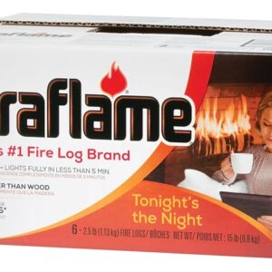 Duraflame 00625 Firelog, 1.5 hr Burn Time, 2.5 lb
