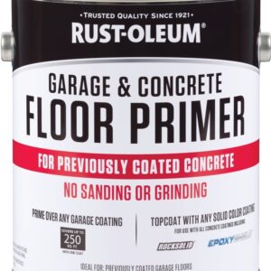 Rust-Oleum 306196 Floor Primer, Flat/Matte, Semi-Transparent Gray, Liquid, 64 oz