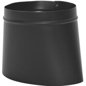 Imperial BM0039 Stove Pipe Boot, 7 x 6 in, Crimp, 24 ga Thick Wall, Black, Matte