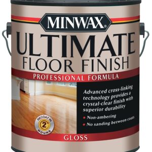Minwax 131010000 Ultimate Floor Finish Paint, Gloss, Liquid, Crystal Clear, 1 gal, Can