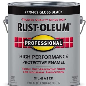 Professional 7779402 Enamel Paint, Oil, Gloss, Black, 1 gal, Can, 230 to 390 sq-ft/gal Coverage Area