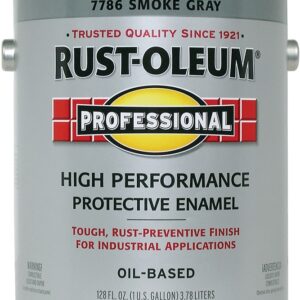 Rust-Oleum 7786402 Enamel Paint, Oil, Gloss, Smoke Gray, 1 gal, Can, 230 to 390 sq-ft/gal Coverage Area