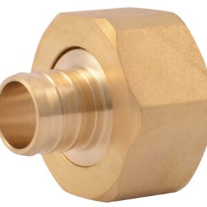 SharkBite UC529LF Swivel Pipe Adapter, 3/4 x 1 in, Barb x FNPT, Brass, 80 to 160 psi Pressure