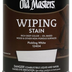 Old Masters 12404 Wiping Stain, Pickling White, Liquid, 1 qt, Can