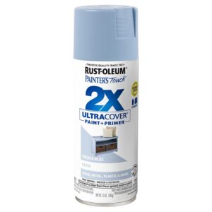 Rust-Oleum Painter's Touch 2X Ultra Cover 334088 Spray Paint, Satin, French Blue, 12 oz, Aerosol Can