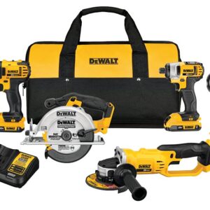 DEWALT DCK521D2 Combination Tool Kit, Battery Included, 2 Ah, Lithium-Ion, 5-Tools