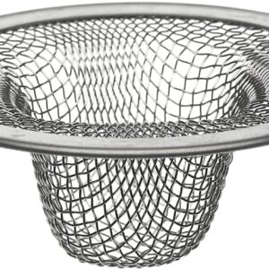 Danco 88820 Mesh Strainer, 2-1/2 in Dia, Stainless Steel, 2-1/2 in Mesh, For: 2-1/2 in Drain Opening Kitchen Sink