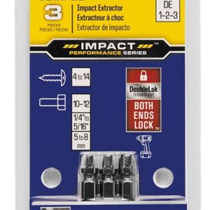 Irwin SCREW-GRIP 1876224 Screw Extractor Set, 3-Piece, HSS