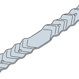 Simpson Strong-Tie BT BTB Brick Tie, 6-9/16 in L, 7/8 in W, Steel, Galvanized