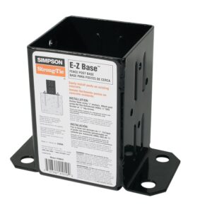 Simpson Strong-Tie FPBB44 Post Base, 4 x 4 in Post, 12 ga Gauge, Steel, Black, Powder-Coated