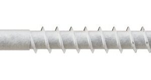 Simpson Strong-Tie FT07200R100W Screw, #7 Thread, 2 in L, Serrated Thread, Trim Head, 6-Lobe Drive, Saw Tooth Point