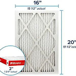 Filtrete Allergen Defense NADP00-2IN-4 Air Filter, 20 in L, 16 in W, 11 MERV, 1000 MPR, Polypropylene Frame