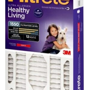 Filtrete NDP01-5IN-2 Air Filter, Electrostatic, 5 in Thick, 25 in L, 16 in W, 12 MERV, 1550 MPR, 2/PK