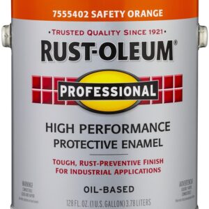 Professional 7555402 Enamel Paint, Oil, Gloss, Safety Orange, 1 gal, Can, 230 to 390 sq-ft/gal Coverage Area