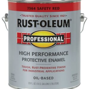 Professional 7564402 Enamel Paint, Oil, Gloss, Safety Red, 1 gal, Can, 230 to 390 sq-ft/gal Coverage Area