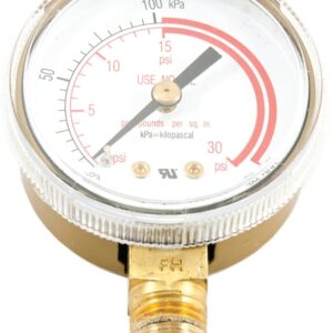 Forney 87730 Regulator Gauge, 0 to 30 psi Pressure, 1/4 in Connection, NPT