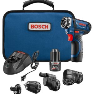 Bosch Flexiclick GSR12V-140FCB22 Drill/Driver System, Battery Included, 12 V, 2 Ah, 1/4 in Chuck, Keyless Chuck