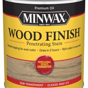 Minwax 700484444 Wood Stain, Classic Gray, Liquid, 1 qt, Can