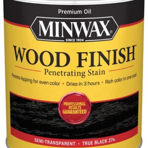 Minwax 700514444 Wood Stain, True Black, Liquid, 1 qt, Can