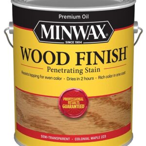 Minwax 71005000 Wood Stain, Oil Base, Colonial Maple, Liquid, 1 gal, Can