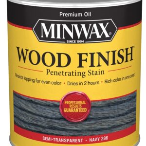 Minwax Wood Finish 701084444 Wood Stain, Phantom Navy, Liquid, 1 qt