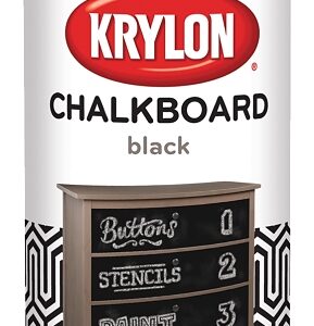 Krylon I00807007 Chalkboard Spray Paint, Black, 12 oz, Can