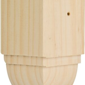 Waddell ICTB52 Crown Corner Block Moulding, Pine