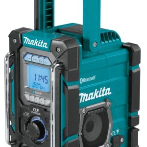Makita XRM10 Job Site Charger/Radio, Tool Only, 12/14 V, 5 Ah, Bluetooth, Includes: AC Adapter, Radio