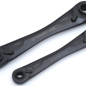 Crescent CX6DBM2 Combination Wrench, Metric, 8-1/4 in L, 12-Point, Black Oxide, Straight Handle