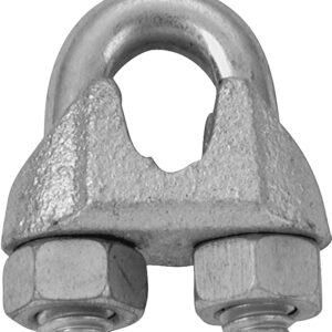 Campbell T7670499 Wire Rope Clip, 3/4 in Opening, Malleable Iron, Electro-Galvanized