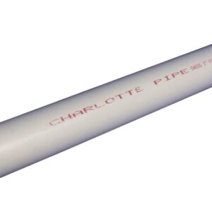 Charlotte Pipe PVC 04015B 0800 Pipe, 1-1/2 in, 20 ft L, SCH 40 Schedule, PVC, White