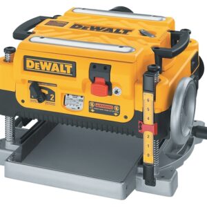 DEWALT DW735 Thickness Planer with Three Cutter, 15 A, 2 hp, 13 in W Planning, 1/8 in D Planning, Carriage Lock Control
